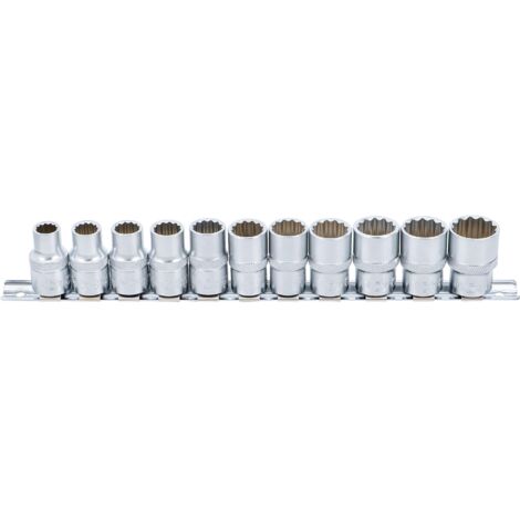 Serie di bussole, poligonali 12,5 mm (1/2") 10 - 21 mm 11 pz.