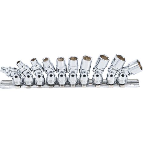 Serie di bussole snodate  6,3 mm (1/4")  5 - 13 mm  10 pz.