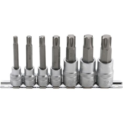 Serie di chiavi a bussola  10 mm (3/8") / 12,5 mm (1/2")  profilo a cuneo (per RIBE) M6 - M14  7 pz.