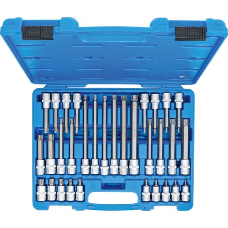 Serie di chiavi a bussola  12,5 mm (1/2")  profilo TP (per Torx Plus) TP20 - TP70  32 pz.