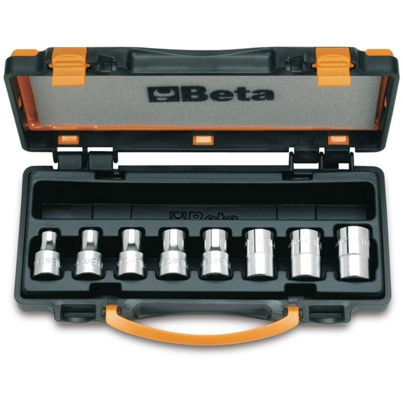 Image of Beta - 920FTX/C8 - Chiavi a Bussola Viti Profilo Torx® Attacco Quadro 1/2' in Cassetta - 8 Pezzi