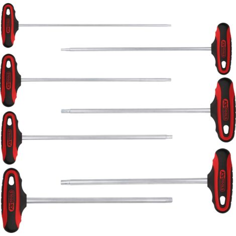 Serie di chiavi a T impronta RIBE ERGOTORQUEplus®, extra lunghe, 7 pz M4-M10