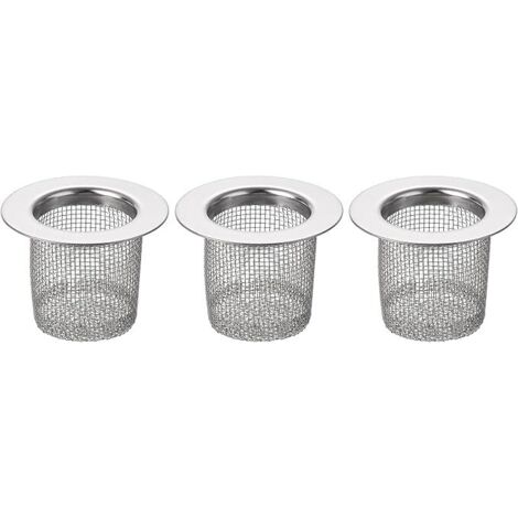 Serie di lavandini da bagno in 3 pezzi per fori di scarico da 1,38" - 2" di diametro, serie di lavelli da bagno profondi 40 mm/1,57" in acciaio inossidabile per scarichi doccia e scarichi a pavimento
