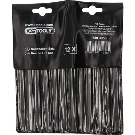 KSTOOLS Serie di lime ad ago in busta di plastica,12 pz