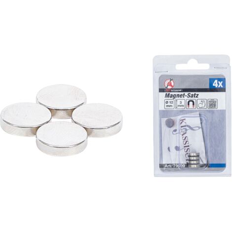 Serie di magneti  extra forte  Ø 12 mm  4 pz.