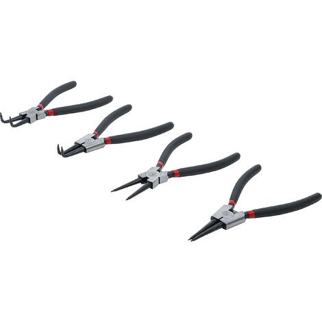 Serie di pinze per anelli seeger  175 mm  4 pz.
