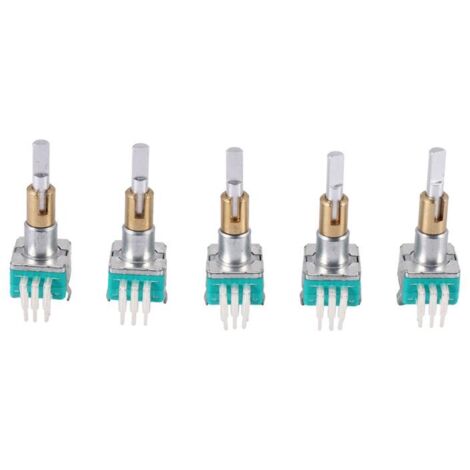 Serie EC11EBB24C03 de 5 piezas, codificador doble con interruptor, 30 números de posicionamiento, 15 asas, punto de pulso de 25 mm
