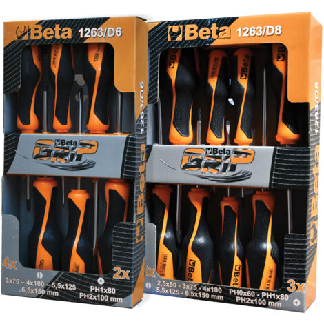 Serie giraviti 8 pz (5 taglio - 3 croce)