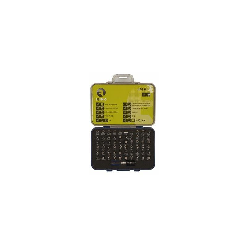 Set di punte da 1/4' con portapunte magnetico, 61 pezzi 475-61-1 Irimo