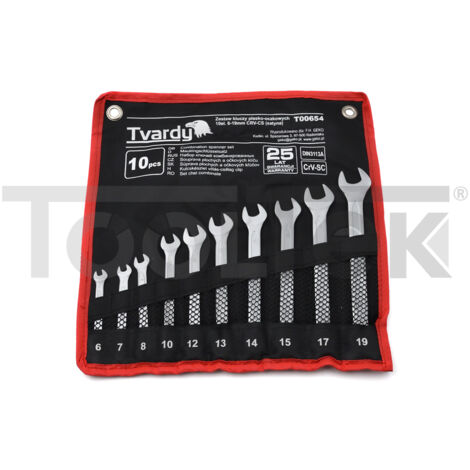 SERIE KIT SET CHIAVI COMBINATE STELLA E FISSA INGLESI 10pz 6-19mm T00654