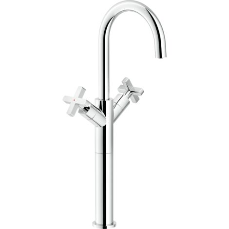 Série Lira Mélangeur lavabo Lira avec vidage 1 1/4" LR116228/2CR  Chromé - Laiton