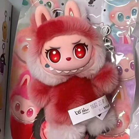 Serie Monster Rabubu, muñecos de personajes de anime, bolsos y llaveros modelo, peluches coleccionables (tres generaciones)