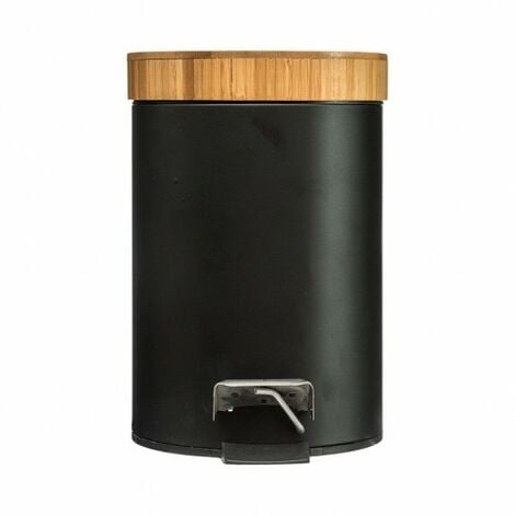 SERIE NATUREO. CUBO PEDAL 3L. NEGRO / BAMBU - EHLIS