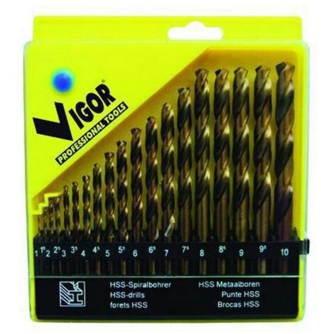 Serie Punte Hss Vigor Cobalt 6% Pz. 19 Mm. 1-10