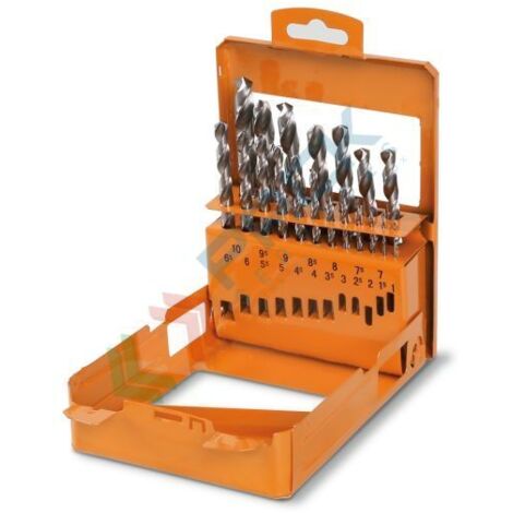 SET DI 19 PUNTE PER METALLO FORGIATE IN HSS-G COBALTO DIN 338 cod. 493 SET DI 19 PUNTE PER METALLO FORGIATE IN HSS-G COBALTO DIN 338 cod. 493
