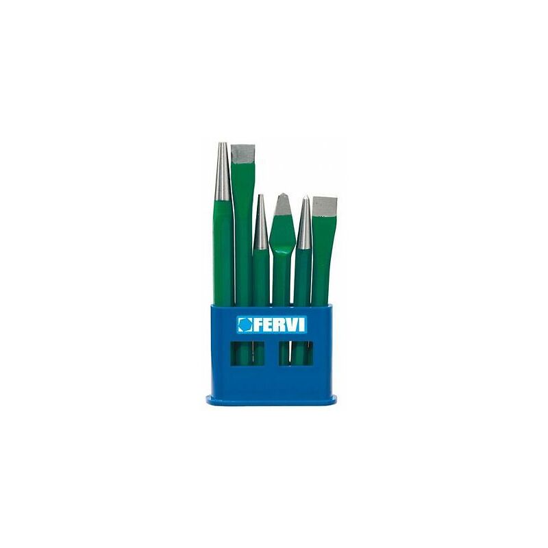 Image of Fervi - serie set kit 6 scalpelli,punzoni e bulino 0127