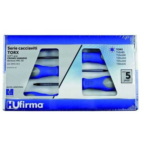Série tournevis Hu-Firma Crv Torx, 5 pièces