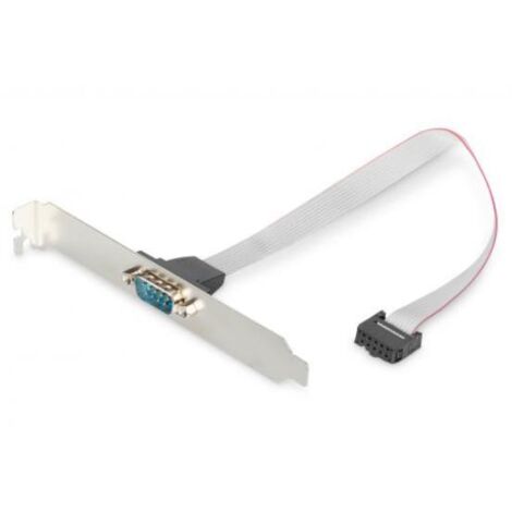 Serieller Anschluss DIGITUS Steckplatzhalter - Adapterkabel - IDC 10-polig auf D-Sub 9 - Stecker auf Stecker - Flachkabel.