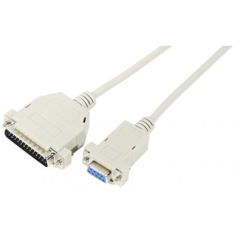 Serielles Kabel Nullmodem db9h-db25m 2m