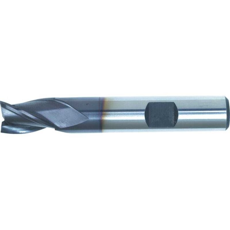 Swisstech - 8.00MM HSS-Co 8% 3 Flute Weldon Shank Short Series Slot Drills - TiAlN