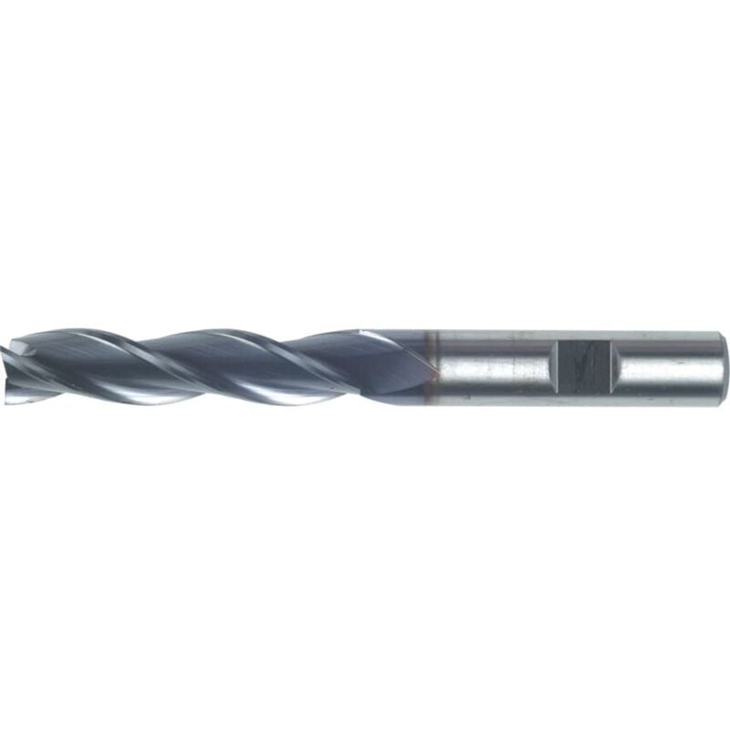 SwissTech 8.00MM HSS-Co 8% 3 Flute Weldon Shank Long Series Slot Drills - TiCN C