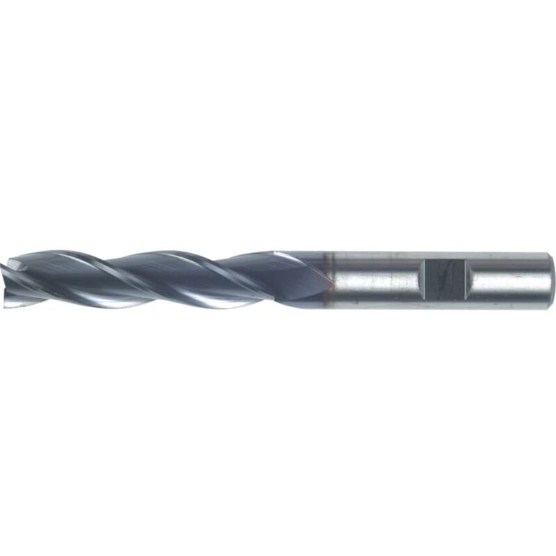 SwissTech 10.00MM HSS-Co 8% 3 Flute Weldon Shank Long Series Slot Drills - TiCN