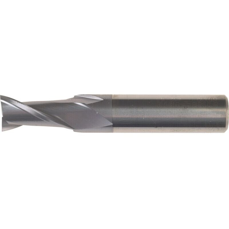 SwissTech 12.00MM Carbide 2 Flute Plain Shank Short Series Slot Drills - TiCN Co