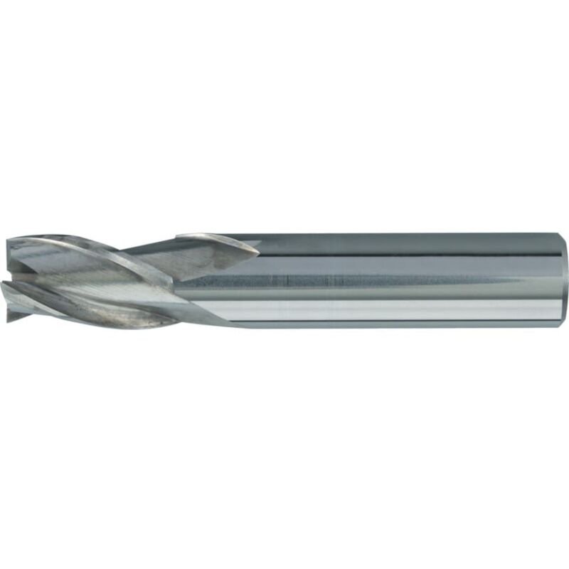 Swisstech - 2.5MM Carbide 3 Flute Plain Shank Short Series Slot Drill - Uncoated