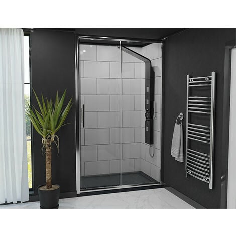 main image of "Series 6 Chrome 1200mm Sliding Shower Door"