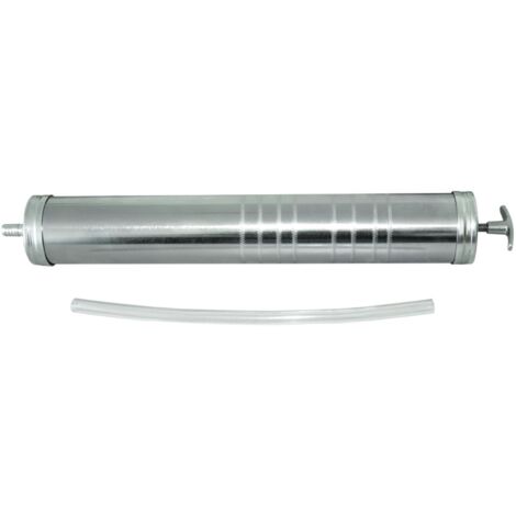 Seringue à huile en acier 1 litre – Tuyau flexible 270 mm – Remplissage et appoint d'huile – Outil du mécanicien – Kroftools