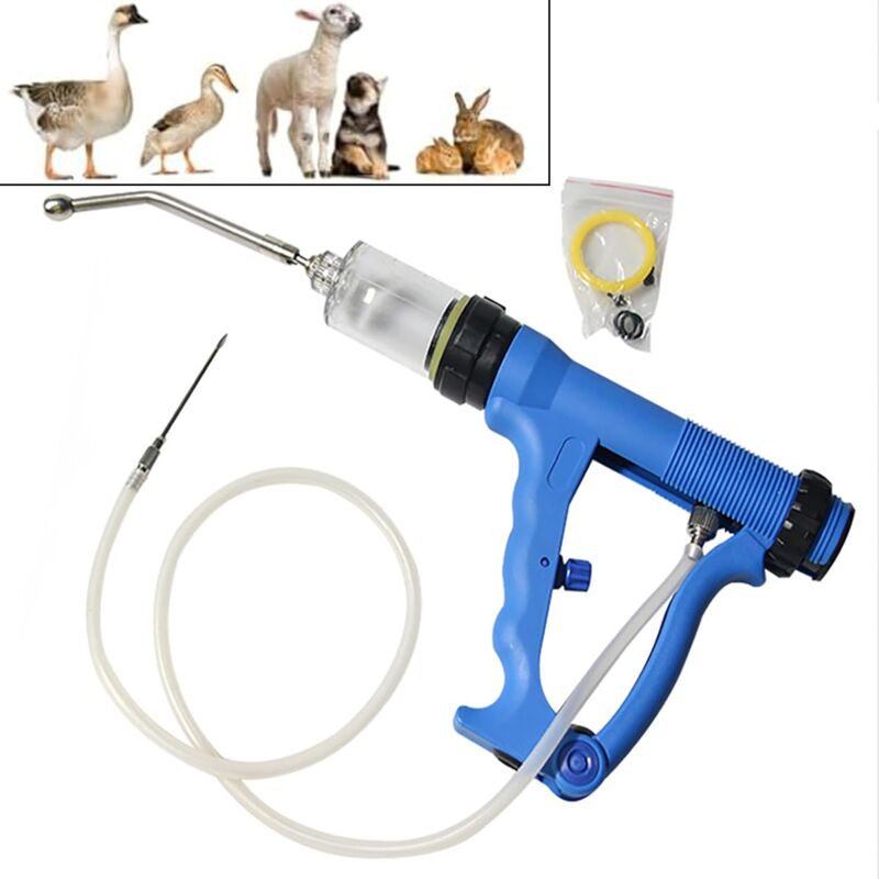 Seringue de 20 ml pratique réglable en continu pour bétail, mouton, chèvre, bétail