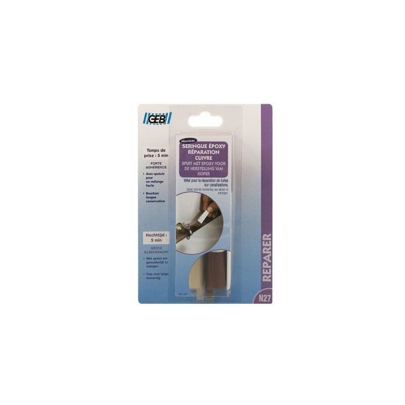 Seringue époxy réparation cuivre 24 ml
