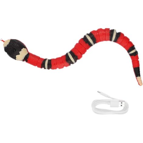 Serpent jouet intelligent à détection de mouvement pour chat, jouet interactif, cadeau amusant pour enfants, simulation réaliste par USB, électrique
