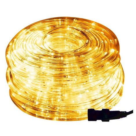 Serpente luminoso da 10 metri, bianco caldo, con 240 LED e programmabile IP44.