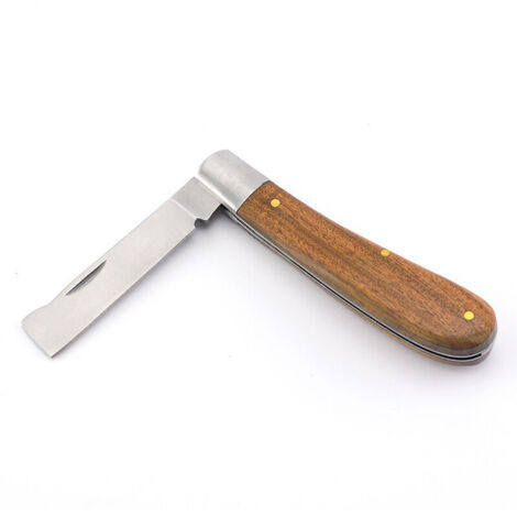 Serpette-Greffoir,Couteau Serpette Jardin,Serpette Pliante Lame Courbe En Acier Inoxydable,Greffoir À Vignes Pliant,Outil De Coupe De Ciseaux D'Arbre De Semis De Taille De Greffage Pliable De Jardin