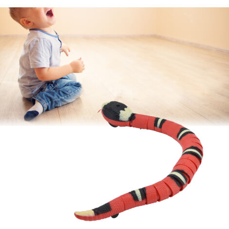 Serpiente de juguete electrónica interactiva para gatos con sensor y luz intermitente, 38 cm.