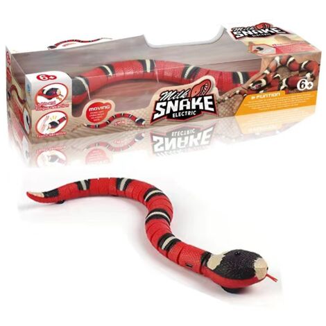 Serpiente eléctrica de juguete, serpiente eléctrica para gatos, juguete interactivo de serpiente, juguete inteligente de detección de serpientes para mascotas
