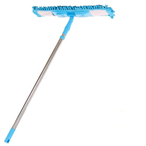 Serpilage à Microfibres ManoMano MS-450 Stainless Large Surface & 360° Rotating Adjustable Length Wet/Dry Dual Use for All Floor Types