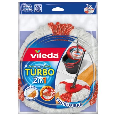 Serpillère de rechange microfibre pour Easy Wring & Clean – Tête triangulaire pivotante – Absorption maximale – Compatible avec Vileda Turbo