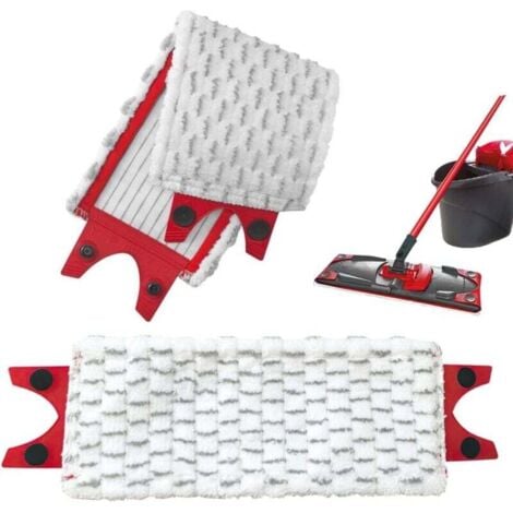 LIIYIELA Serpillere Vileda Recharge Lot de 2 Lavette Vileda 2en1 Balai Serpillere Tissu Microfibre pour Absorption Supérieure Doux pour les Sols pour un Nettoyage Sans Effort