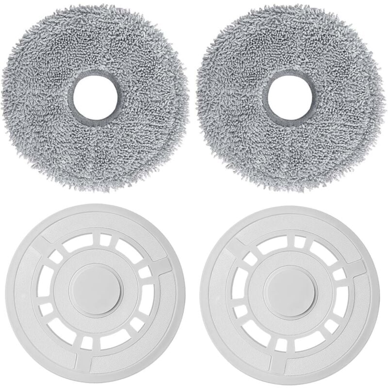 Laoa - Serpillères de rechange avec support de vadrouille compatibles avec les aspirateurs robots Xiaomi X20+, Dreame L10S Pro Gen 2 / L10 Ultra /