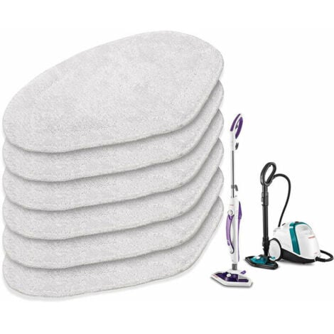 BASETBL Serpillères Remplacement pour Polti Vaporetto Brosse Vaporforce, Produit Authentique pour Smart 35Mop, Smart 40Mop, etc (6 pièces)