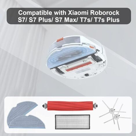 Serpillière pour Roborock S7 S7 Plus S7+ S7 Maxv Ultra T7S T7S Plus Robot Aspirateur, Pièces de rechange avec Brosse Principale, C