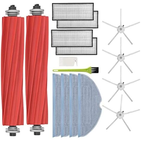 Serpillière pour Roborock S7 S7 Plus S7+ S7 Maxv Ultra T7S T7S Plus Robot Aspirateur, Pièces de rechange avec Brosse Principale, Chiffons de Nettoyage, Filtres Hepa, Brosse Latéral