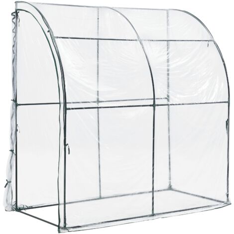 Serra addossata Juta in acciaio e PVC con porta a cerniera 100 x 200 x 215 cm 030008248
