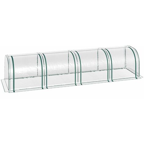 Serra da Giardino a Tunnel 395x100x80 cm Anti UV in Acciaio e PVC Trasparente