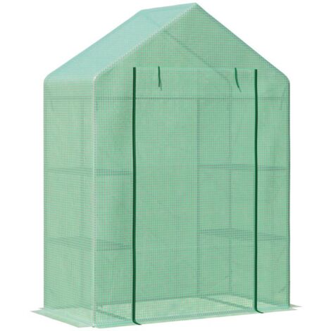 SERRA DA GIARDINO IN ACCIAIO E PLASTICA PE CON 4 RIPIANI. FUNI E PICCHETTI. 141X72X191 CM. VERDE