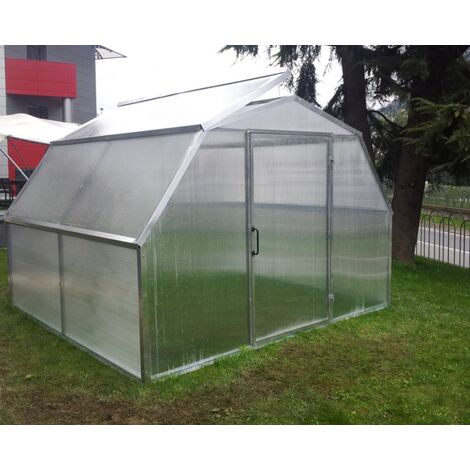 Serra Flora 3,25x3 Con Telaio In Acciaio Zincato E Chiusura In Policarbonato