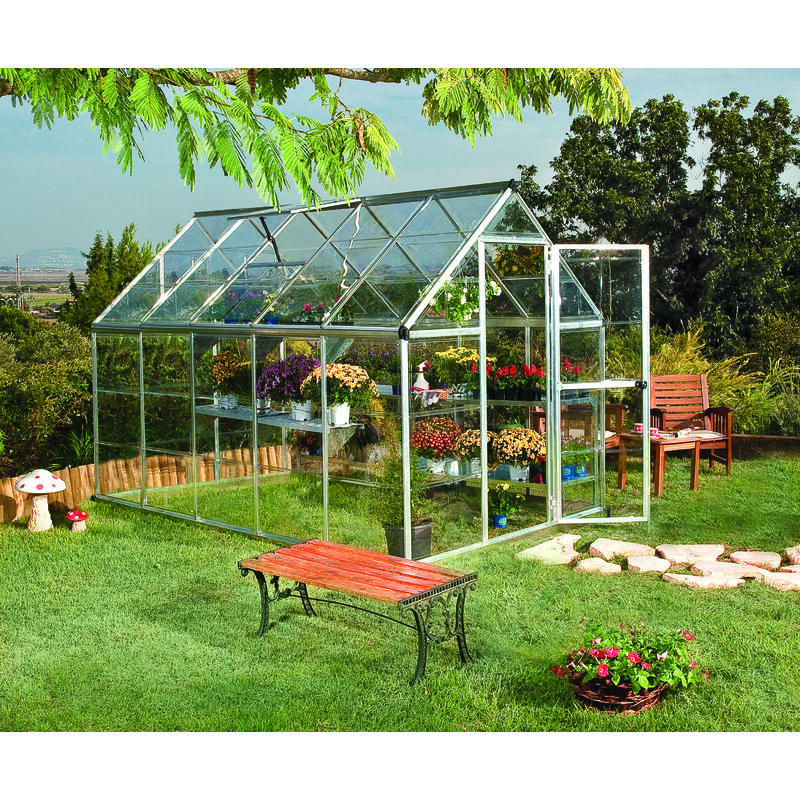 Canopia Harmony Trasparente Serra Da Giardino in Policarbonato 306X185X208 cm Argento