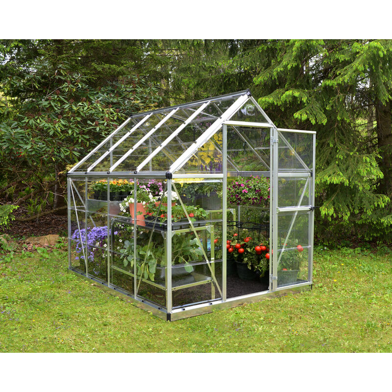 Canopia Harmony Trasparente Serra Da Giardino in Policarbonato 247X185X208 cm Argento